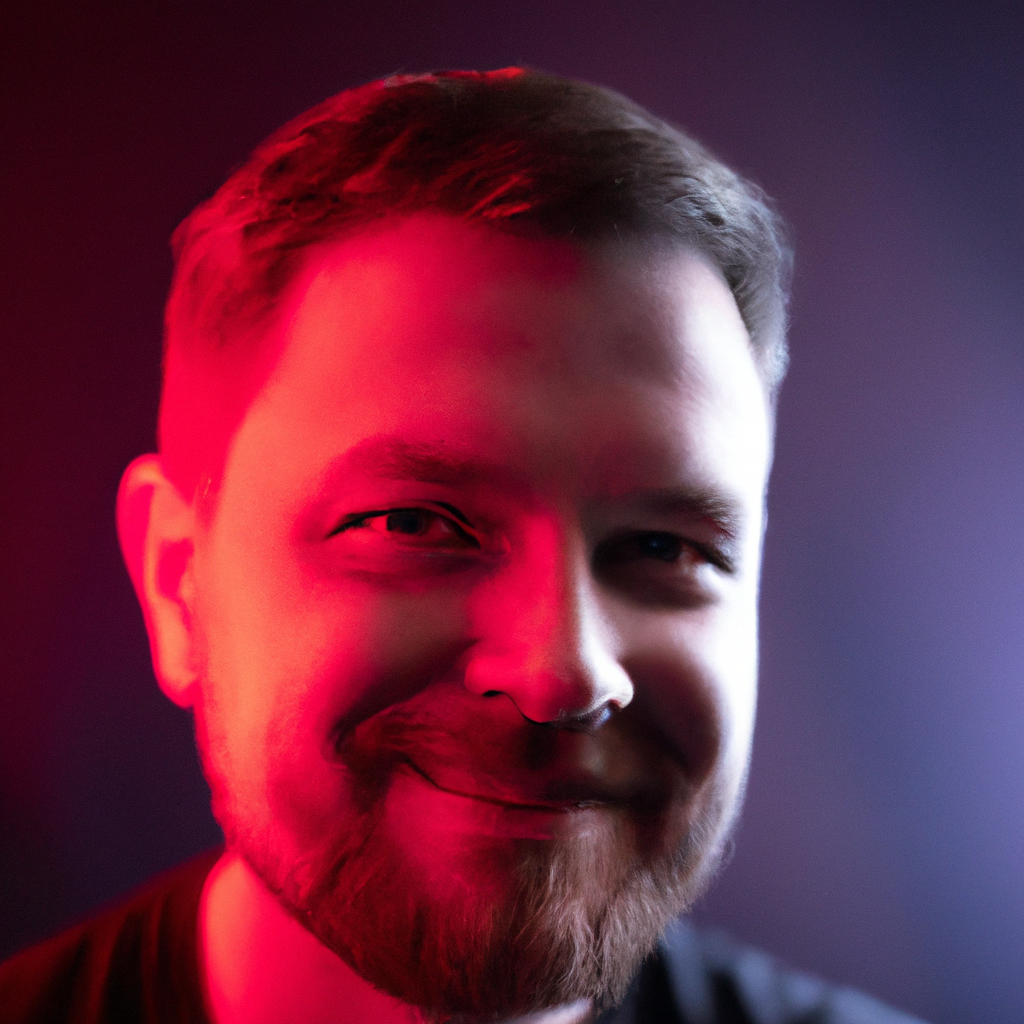 Portrait of course director in a minimalist studio